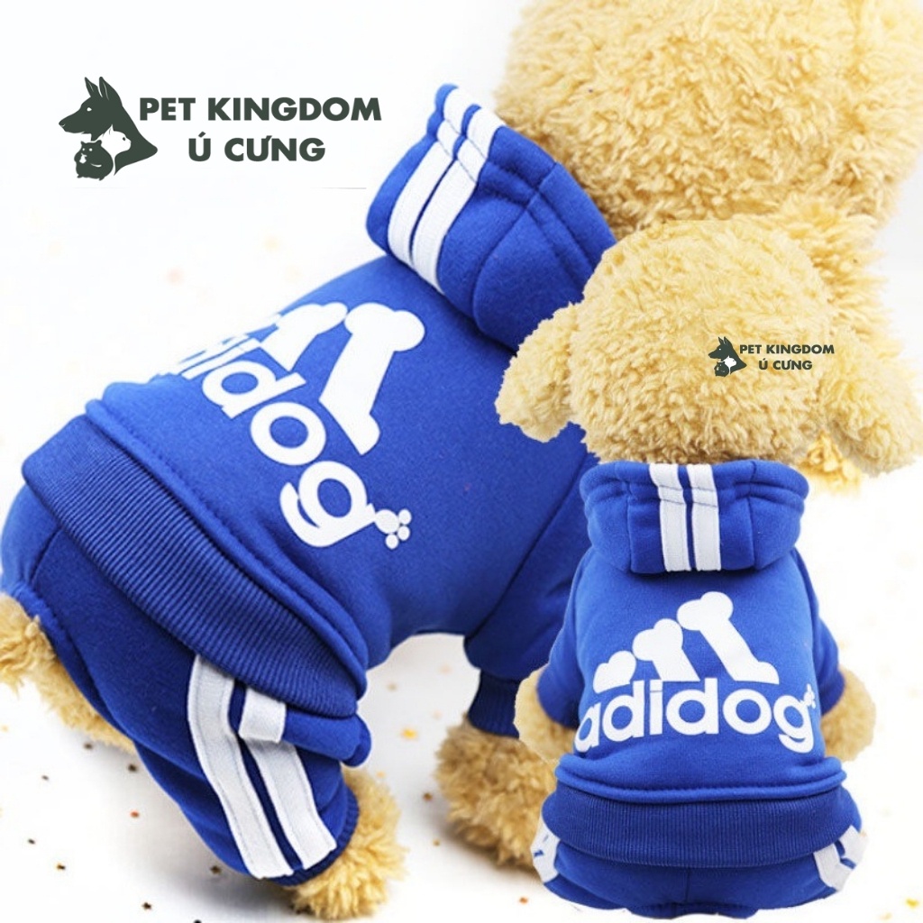 Quần áo chó mèo bộ nỉ mỏng adidog 4 chân