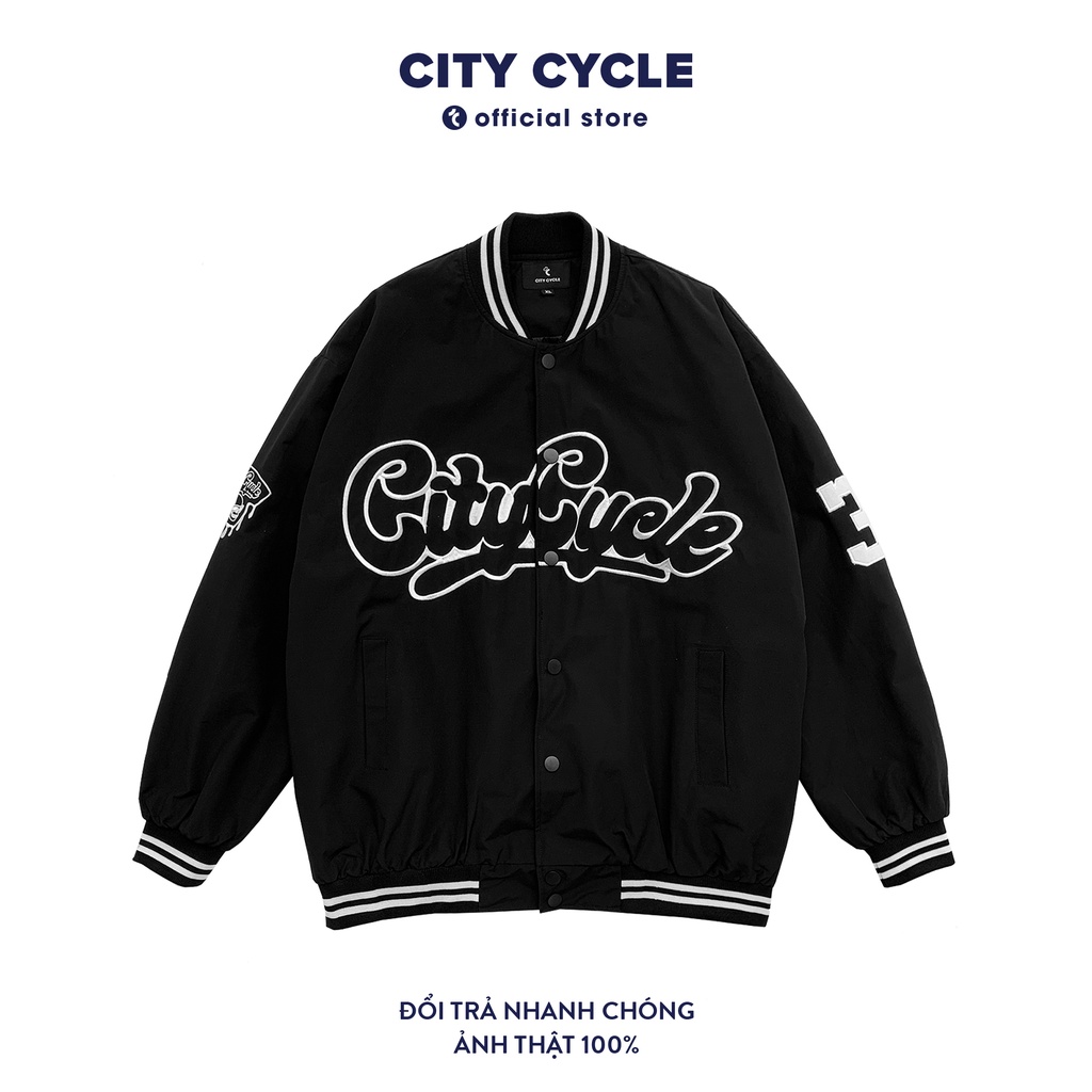 Áo khoác bomber varsity jacket gió City Cycle - Áo khoác bóng chày unisex form rộng Local Brand