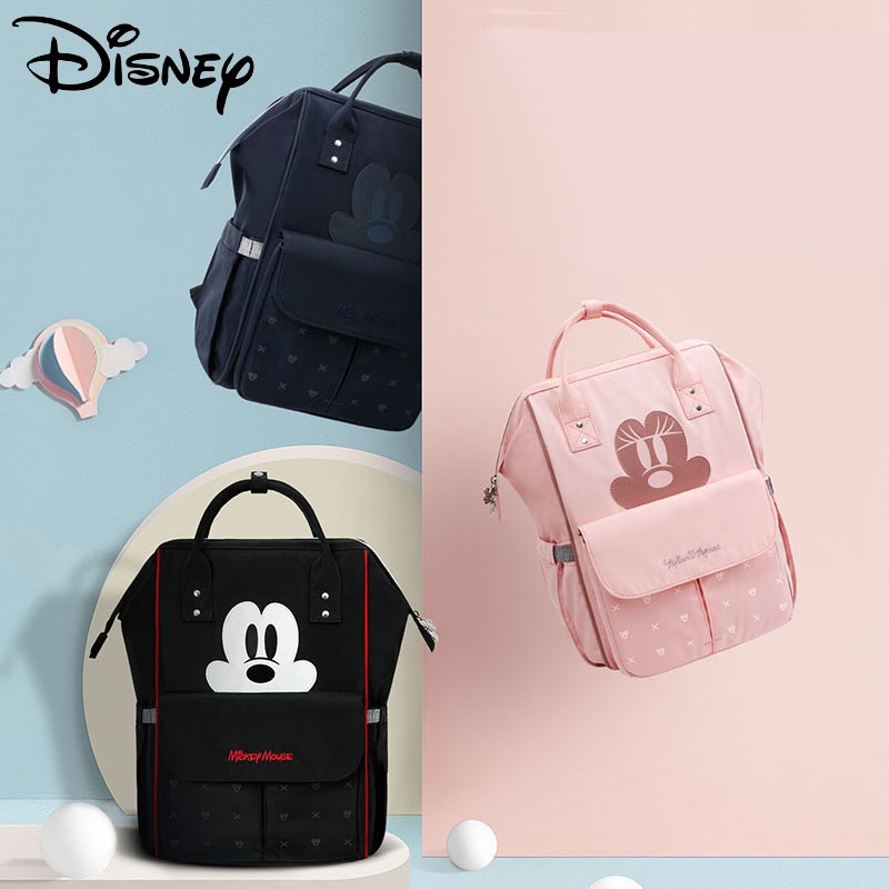 Ba lô đựng tã cho bé chống thấm nước sức chứa lớn họa tiết Disney có cổng sạc USB