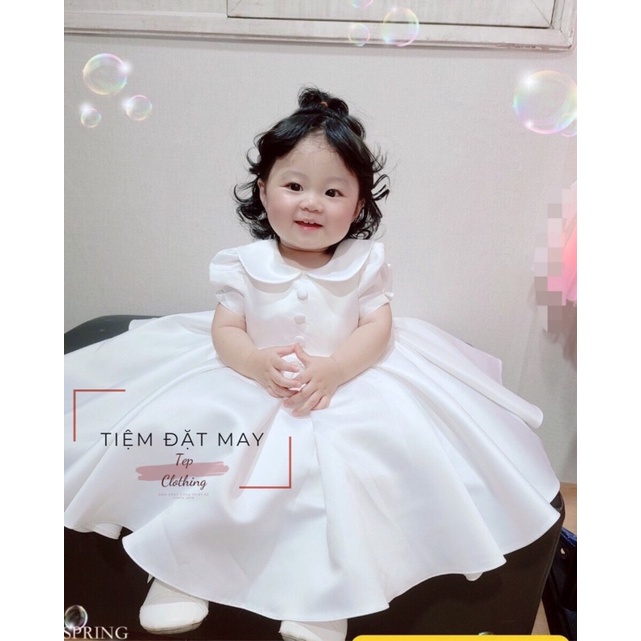 𝐂𝐋𝐀𝐈𝐑𝐄 Đầm Công Chúa Xoè Phồng Lụa Taffate Siêu Sang Cho Bé Tep Clothing