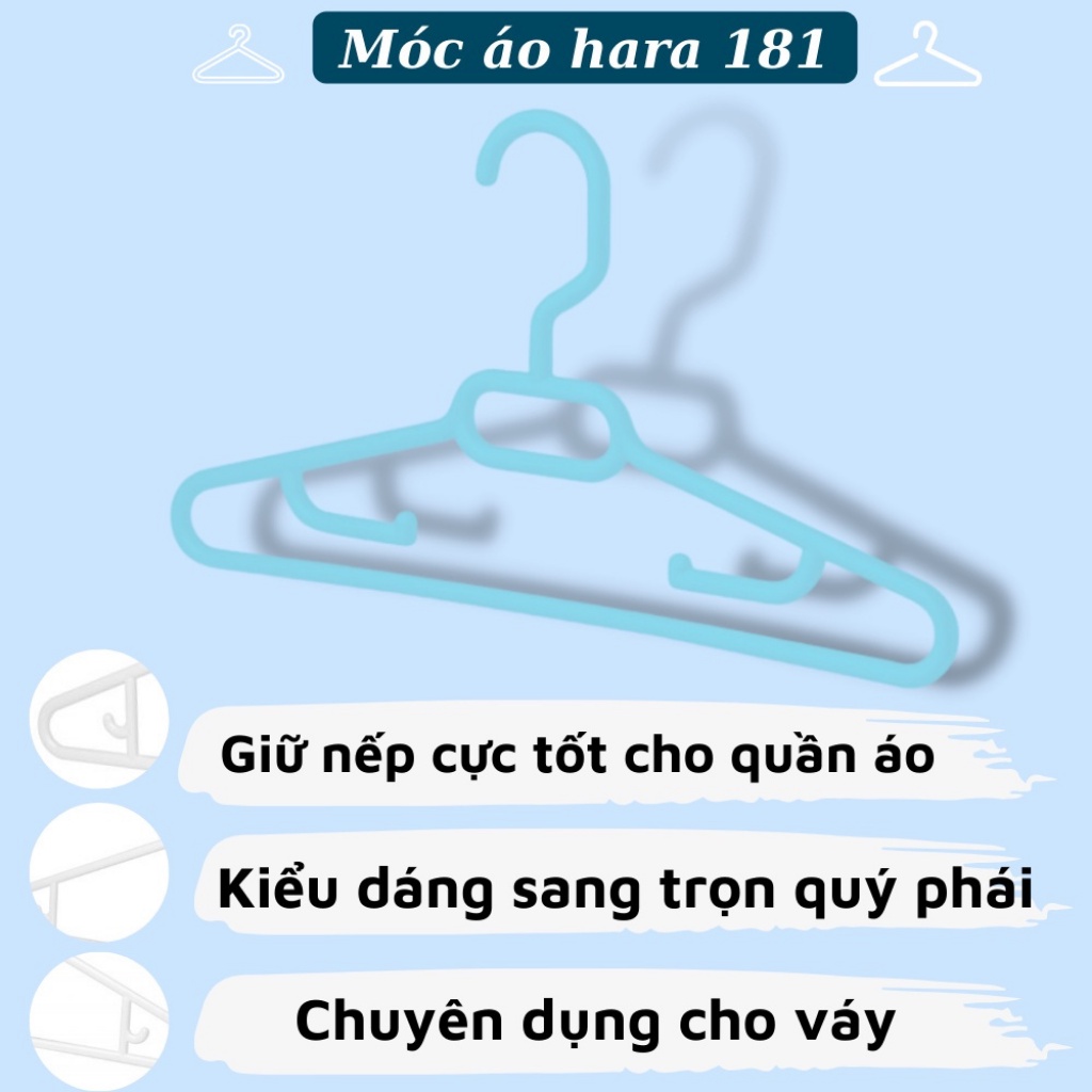 Móc Treo Quần Áo Trẻ Em Hara 181 INOCHI Giúp Quần Áo Gọn Gàng Ngăn Lắp Với Thiết Kế Chắc Chắn