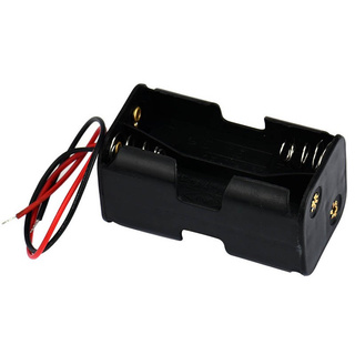 2 Khe cắm 4 x Hộp đựng pin AA Mặt sau Hộp đựng pin có cáp