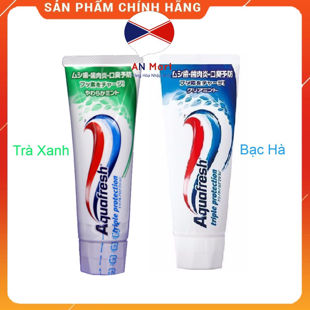 Kem Đánh Răng Aquafresh Nhật Bản 160g Hương Trà Xanh Và Bạc Hà