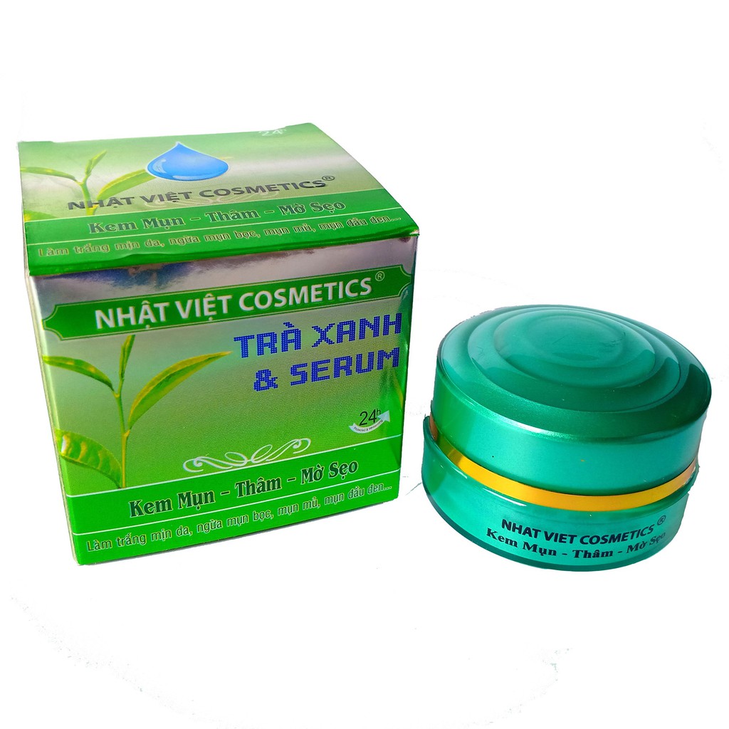 Kem Ngừa Mụn thâm mờ sẹo Trà Xanh & Serum Nhật Việt Cosmetics