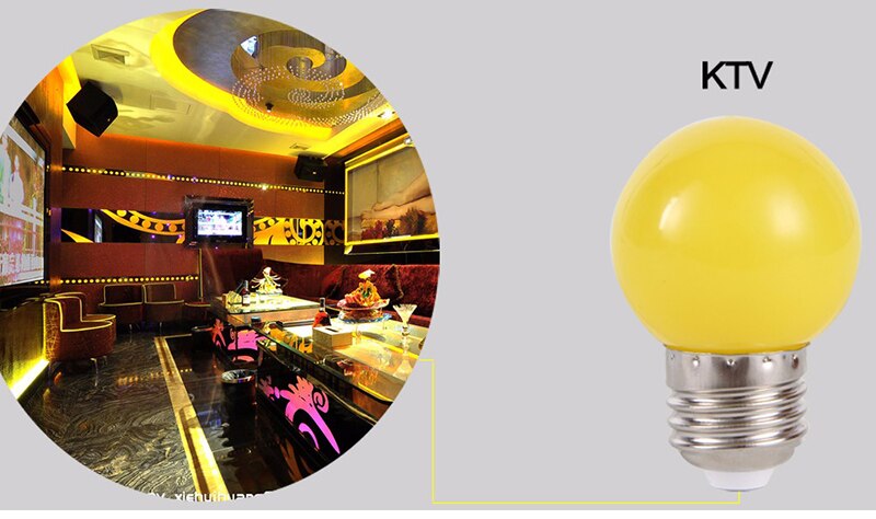 Bóng Đèn led E27 Tiết Kiệm Điện 3W Nhiều Màu Sắc