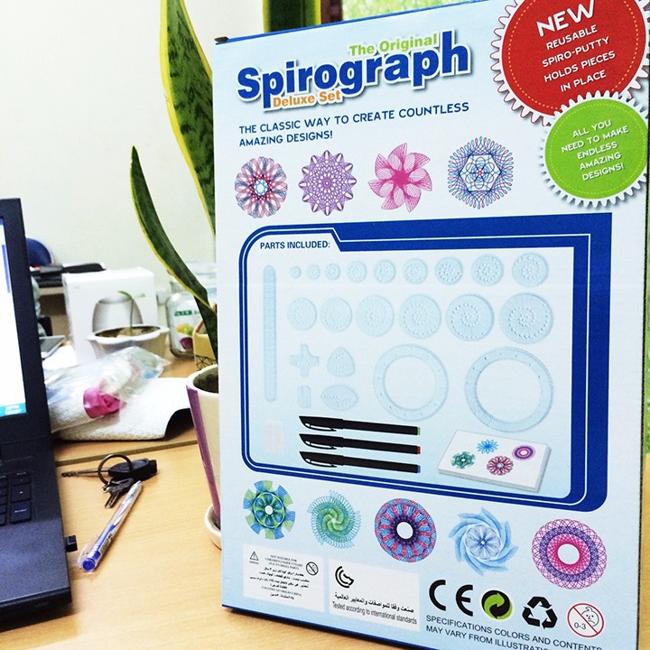 Bộ 27 thước vẽ họa tiết sáng tạo Spirograph -Nâng cao khả năng sáng tạo cho bé