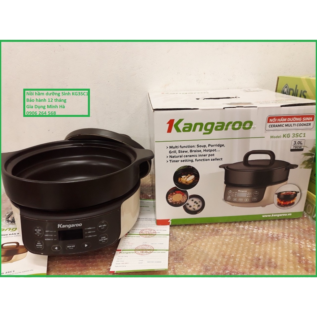 Nồi hầm dưỡng sinh kangaroo KG3SC1 bảo hành 12 tháng
