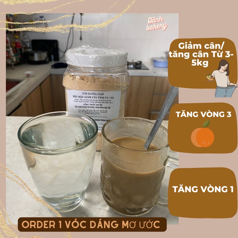 Bột đậu giảm cân kích V1/V3 - Gia Truyền (1 bát cơm tương đương 3 ly bột đậu)