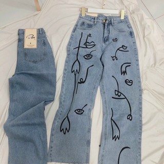 QUẦN JEANS HOẠ TIẾT (KÈM VIDEO HÌNH THẬT)