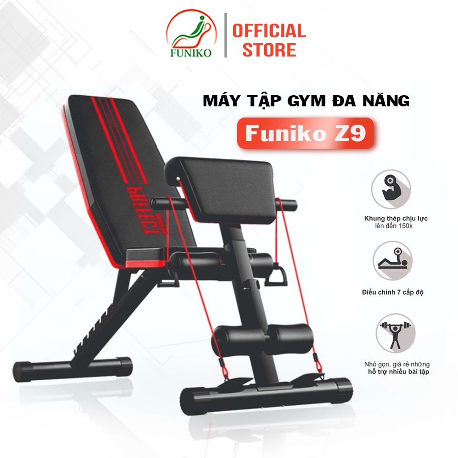 Bảo hành 5 ghế tập gym Funiko Z9-Hỗ trợ tập gym hiệu quả,chất lượng