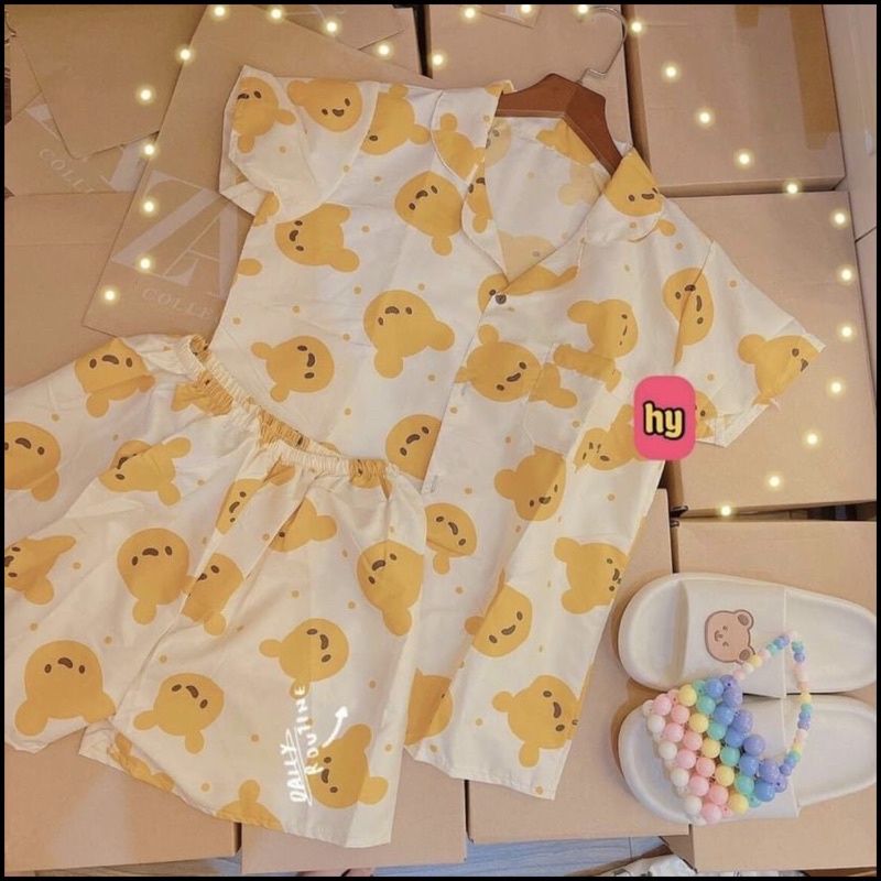 [ Mã FAMANU93 giảm 10% đơn 0đ ] Set Đồ ngủ nữ Pijama dễ thương THUS, Bộ mặc nhà nữ Kate Thái họa tiết cute SB1E01