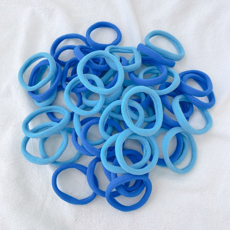 50 Dây buộc tóc cao su đơn giản không làm đau tóc phong cách Hàn Quốc