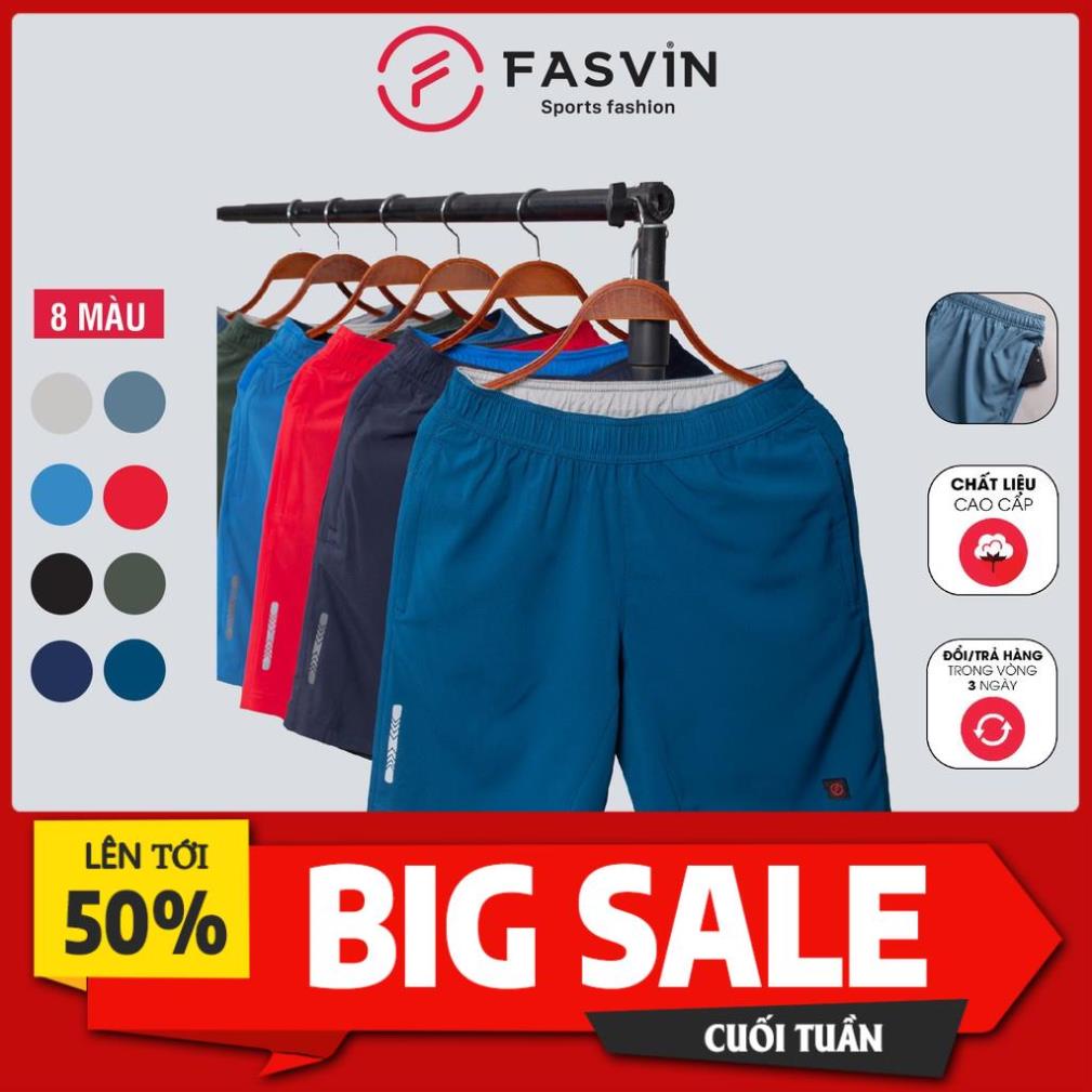 SALE Quần đùi nam thể thao Fasvin Q21450.2.SG trơn mát co giãn tốt dùng khi thể thao hay mặc nhà