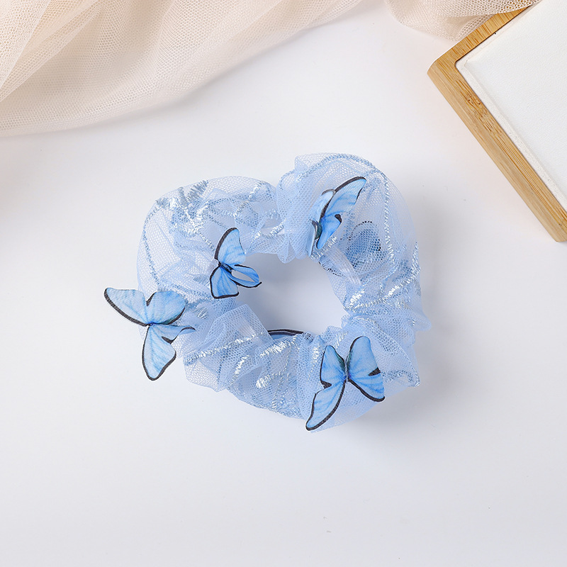 Dây cột tóc cao su cỡ lớn họa tiết bươm bướm phong cách Hàn Quốc đơn giản thời trang kiểu INS cho nữ