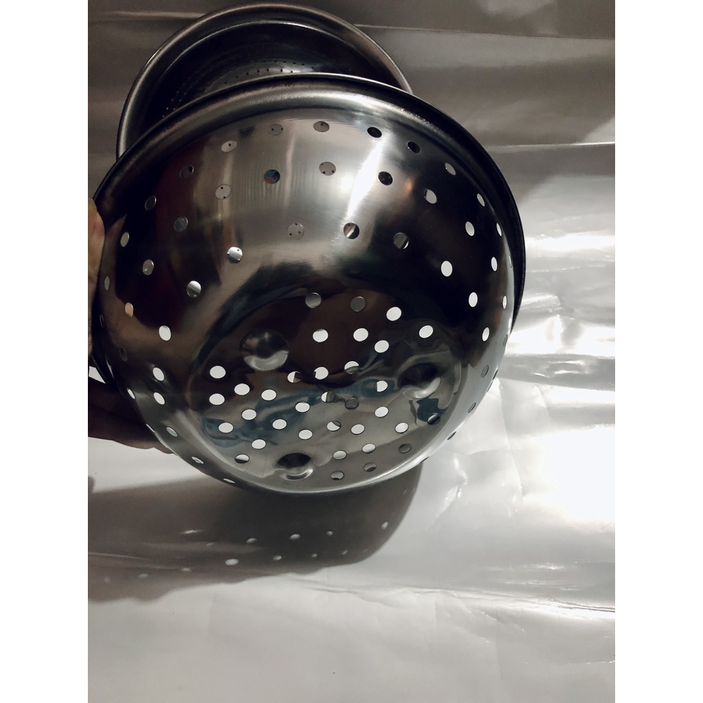 [Giá Sỉ] Rổ Gạo Inox, Thau Inox có Lỗ nhỏ TANAFAC 26 28 30 32 34cm