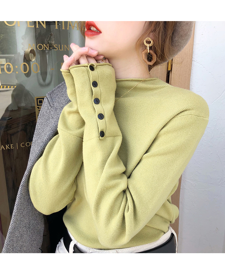 Áo Sweater Cổ Cao Dáng Ôm Thời Trang Thu Đông 2020 Dễ Phối Đồ Cho Nữ | BigBuy360 - bigbuy360.vn