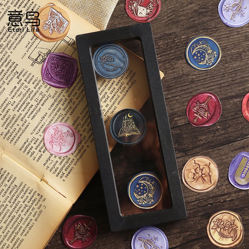 Set 46 Con Dấu Trang Trí Thủ Công Phong Cách Retro
