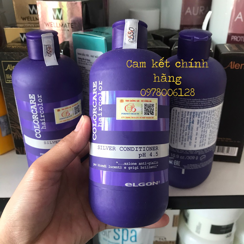 [Elgon-Itali] Gội xả khử sắc tố vàng Elgon Silver Shampoo and Conditioner