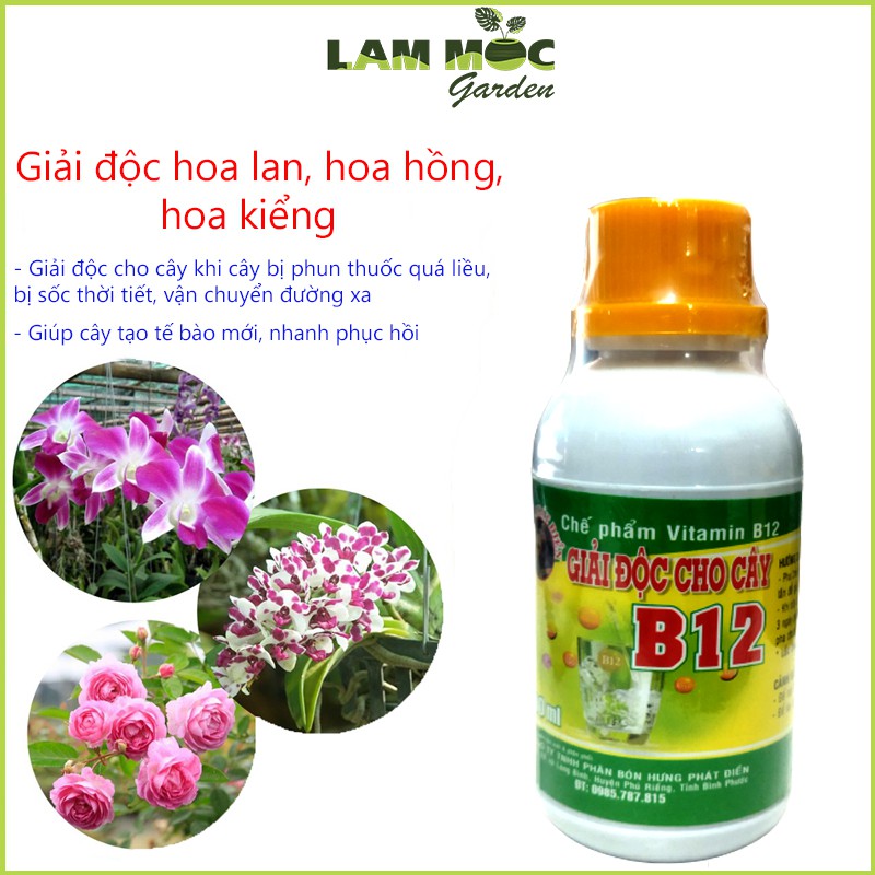 Chế Phẩm Vitamin B12 Giải Độc Cho Cây Trồng Chai 100ml