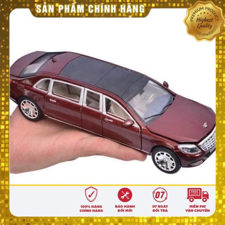 [SALE30% - FREESHIP] Ô TÔ MÔ HÌNH SẮT TRƯNG BÀY MERCEDES-BENZ MAYBACH S600 1:24 XLG(Đỏ đun) ĐỒ CHƠI CAO CẤP KHÔNG CHÌ