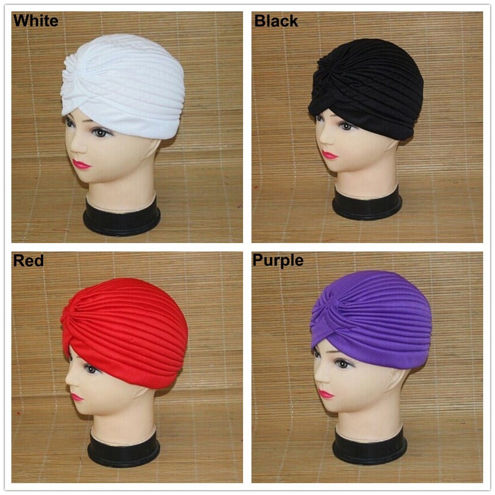 Mũ Turban xếp tầng nhiều màu sắc đầy á tính cho nữ