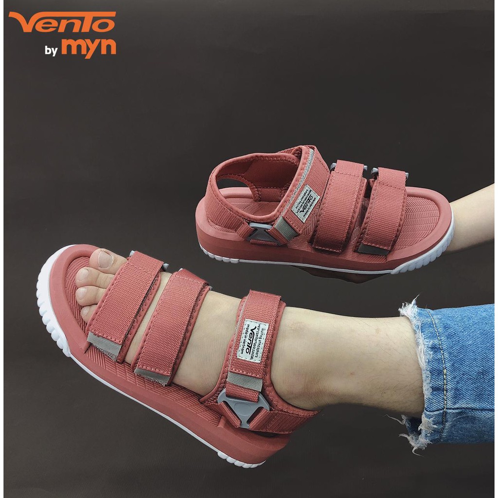 [Mã SKAMLTSM9 giảm 10% đơn 99K] [Freeship] Sandal Vento Nữ SD 9801 Màu hồng đậm - 3 quai vải dù