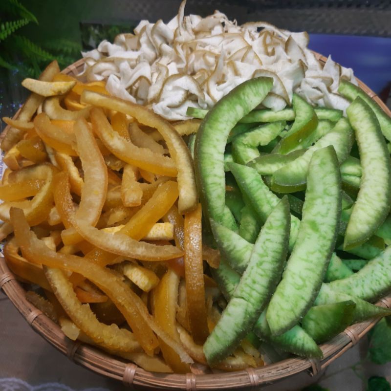 MIX 3 Loại Vỏ Bưởi Sấy Lạnh Dẻo Cao Cấp Hộp 300gr