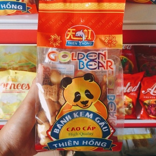 Bánh gấu Thiên Hồng nhân kem hàng chuẩn gói 180g