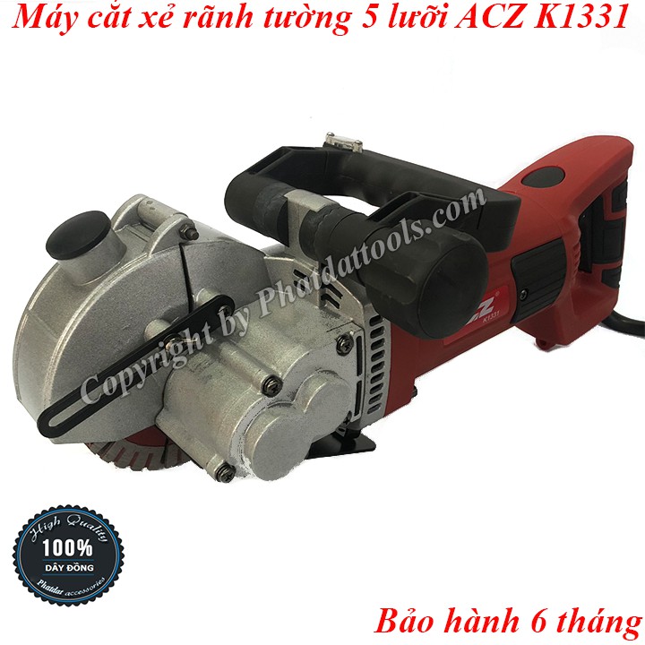 Máy cắt xẻ tạo rãnh tường 5 lưỡi ACZ K1331-Công suất 2700W-Hàng chính hãng-Đầy đủ phụ kiện-Bảo hành 6 tháng