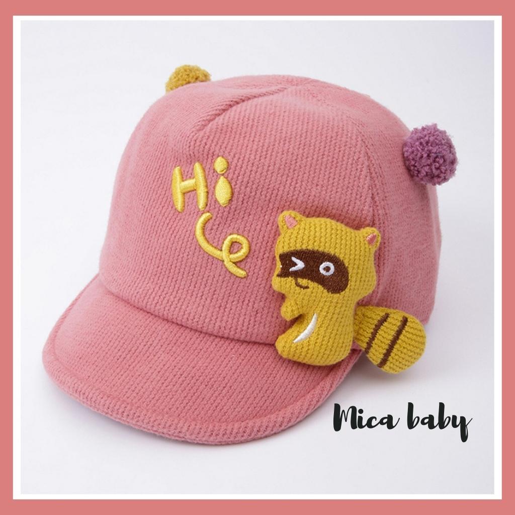 Mũ lưỡi trai mềm hình chồn tai bông dễ thương cho bé MH129 Mica Baby