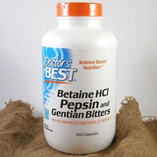 Hỗ Trợ Hệ Tiêu Hóa Doctor's Best Betaine HCL Pepsin and Gentian Bitters (120 viên ) - Từ Mỹ