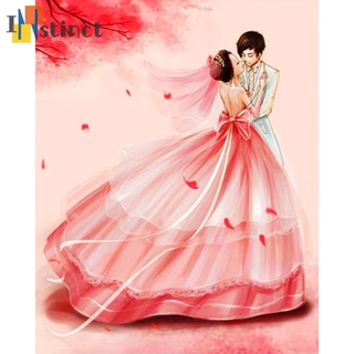 Bộ Tranh Đính Đá 5D Tự Làm Hình Cô Dâu Chú Rể Độc Đáo