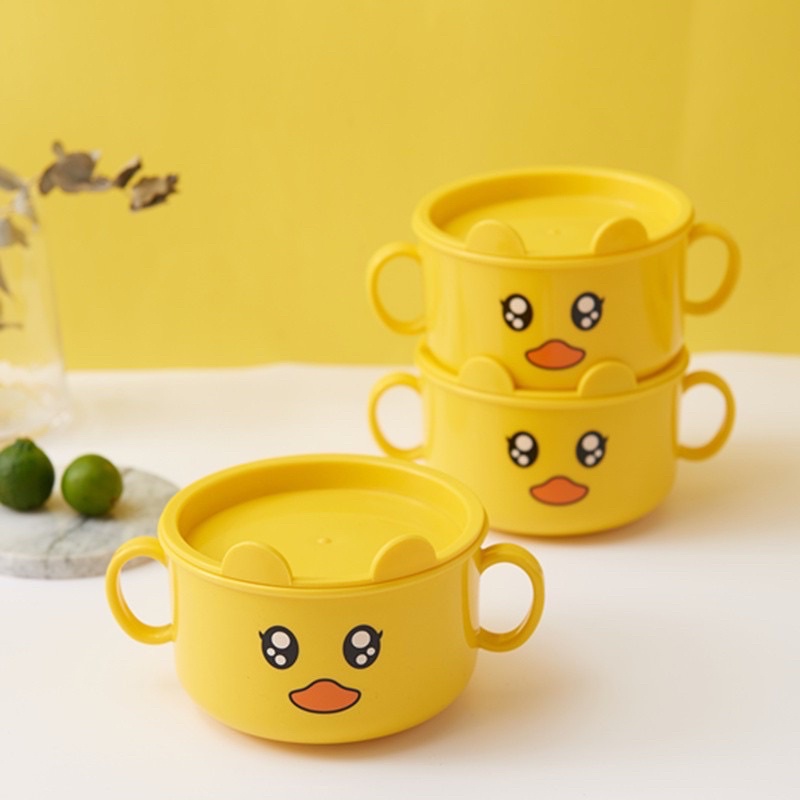 Khay ăn dặm lúa mạch kiểu nhật hình gà vàng ngộ nghĩnh đáng yêu an toàn cao cấp