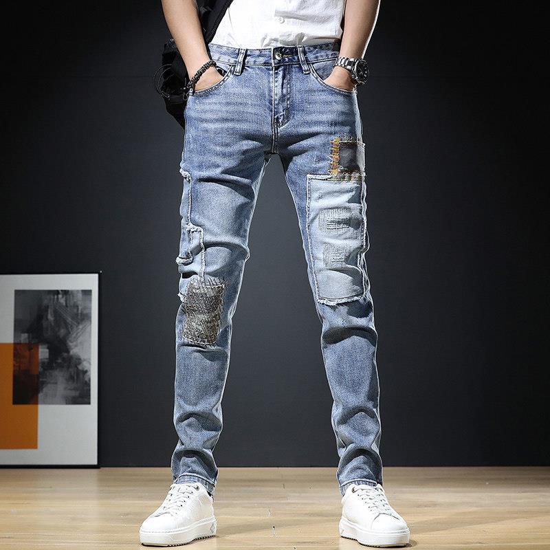 Quần Jeans Dài Thêu Họa Tiết Phong Cách Trung Hoa Thời Trang Cho Nam
