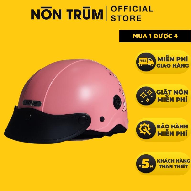 Mũ bảo hiểm nửa đầu RONA R5 sơn tem KHỦNG LONG freesize vòng đầu 55-58cm