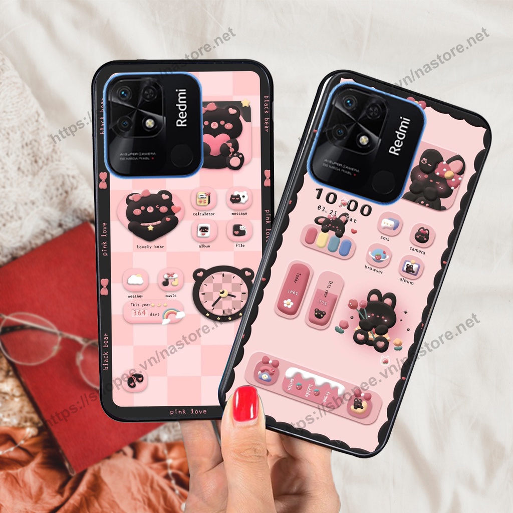 Ốp lưng Xiaomi Redmi 9C / Redmi 10c gấu, đồng hồ dễ thương cute giá rẻ