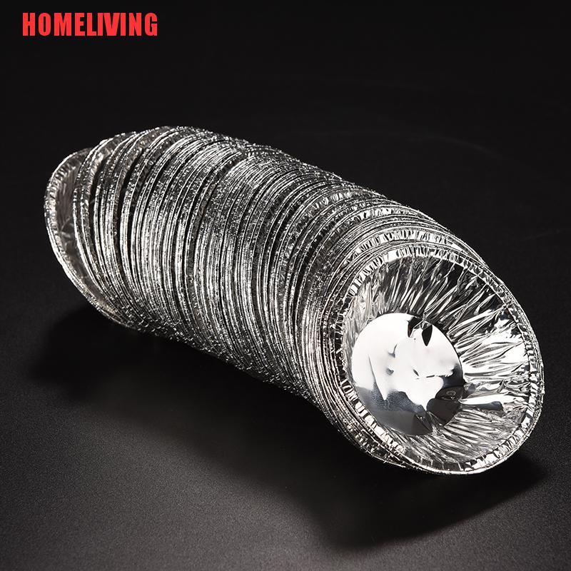 Set 50 Khuôn Lá Nhôm Làm Bánh Trứng / Bánh Cupcake / Muffin Dùng Một Lần