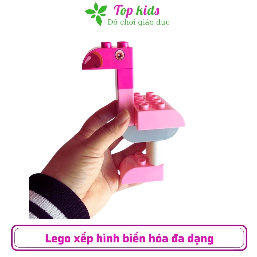 Đồ chơi lego Duplo FEELO Thế Giới Thú Cưng Đáng Yêu 102 Chi Tiết Siêu To hàng hộp loại 1 chính hãngTOPKIDS