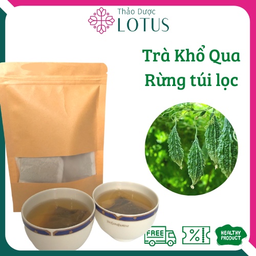 TRÀ KHỔ QUA RỪNG Thảo Dược LOTUS giải độc gan, giảm mỡ máu, hạ đường huyết - 30 TÚI LỌC