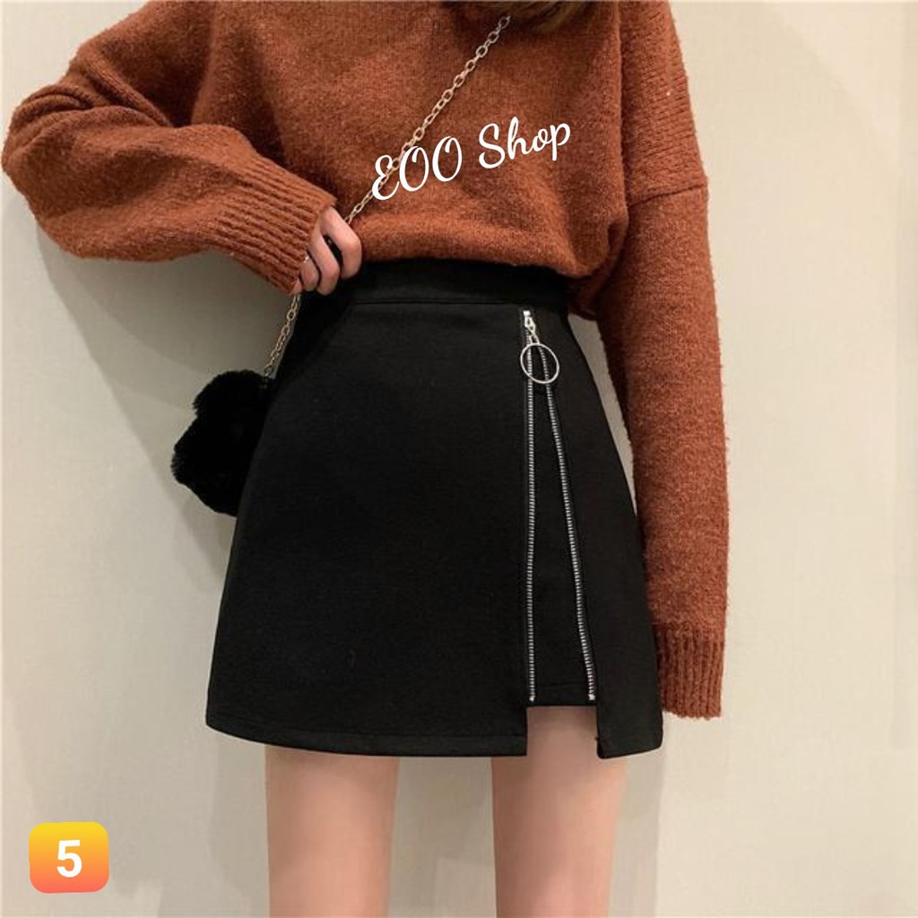 [HÀNG CÓ SẴN] CHÂN VÁY DẠ CHỮ A KÈM QUẦN TRONG PHONG CÁCH HÀN QUỐC