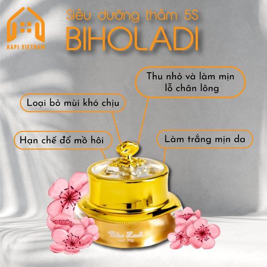 Siêu Dưỡng Thâm 5S BihoLadi Đánh Bay Thâm Nách, Thâm Mông, Bikini, Giúp Trắng Da, Mịn Da (Biho_Ladi, Biho_Lady) | BigBuy360 - bigbuy360.vn