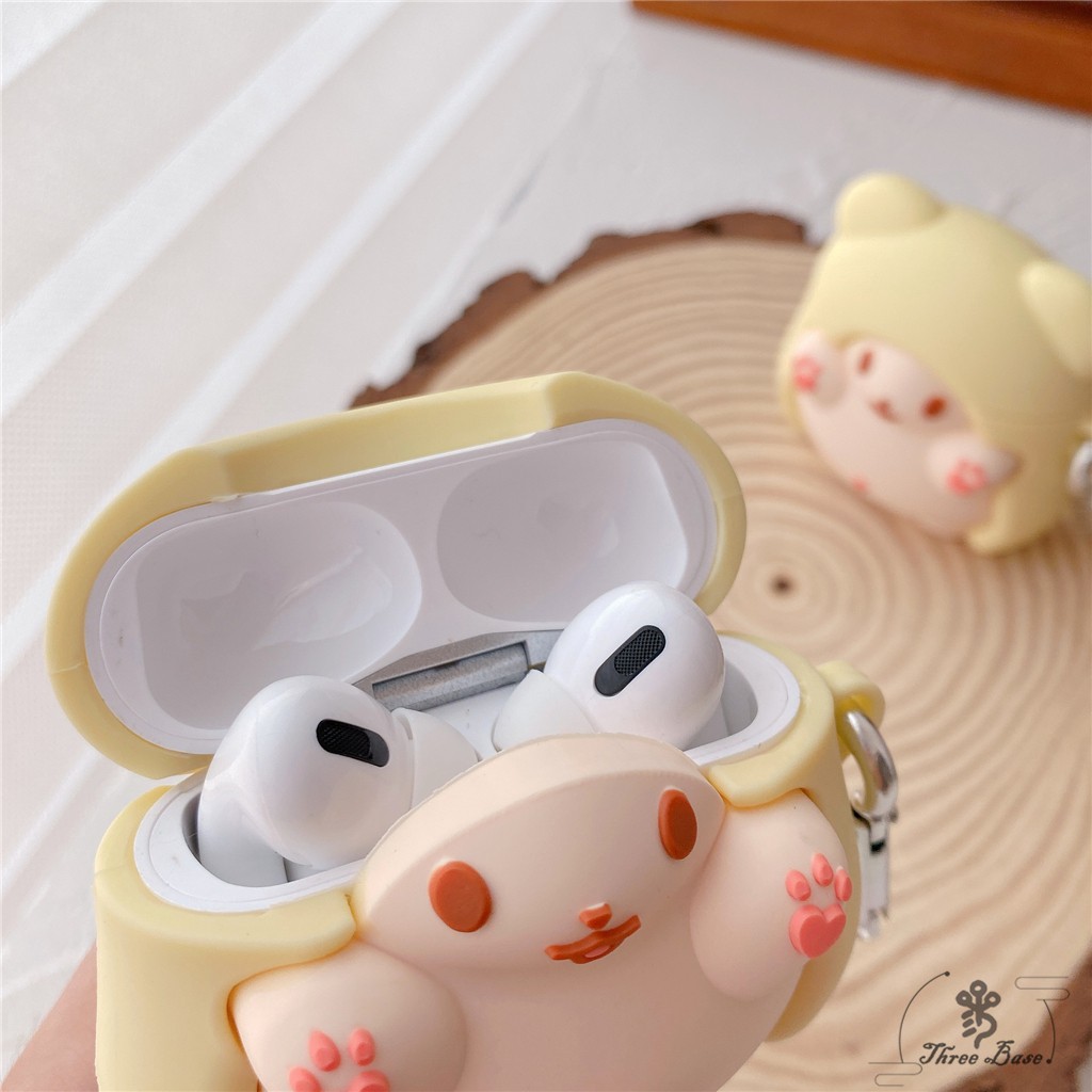 Dễ Thương Vỏ Bảo Vệ Hộp Sạc Tai Nghe Bluetooth Không Dây Airpods 1 / 2 Pro 3wire Hình Cậu Bé Bút Chì Shin Chan / Gấu Uống Trà Sữa