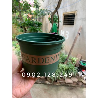 Chậu nhựa trồng cây cao cấp GARDENING cỡ số 1: đường kính 16cm x cao 12cm x 13cm