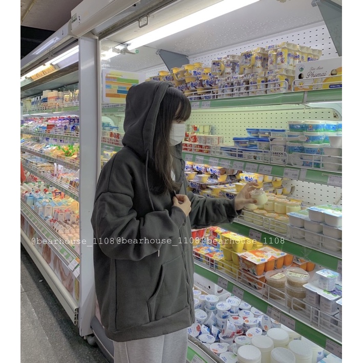 ❌ ÁO KHOÁC NỮ NỈ BÔNG TRƠN BASIC ĐẸP QC ❌ ÁO HOODIE ZIP NỮ TRƠN * QC * | BigBuy360 - bigbuy360.vn