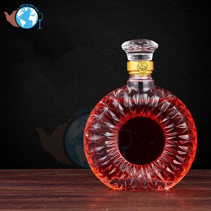 Chai thủy tinh/ Bình thủy tinh đựng rượu đông trùng 500ml
