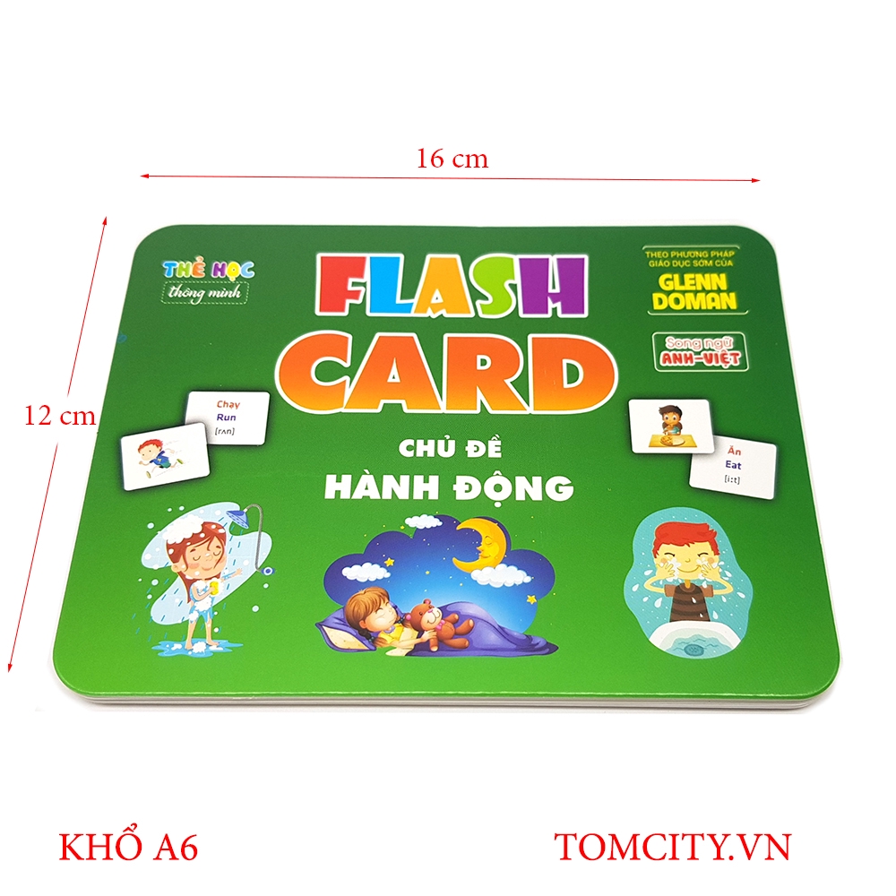 Thẻ học thông minh cho bé Flash Card Glenn Doman Chủ Đề Hành Động