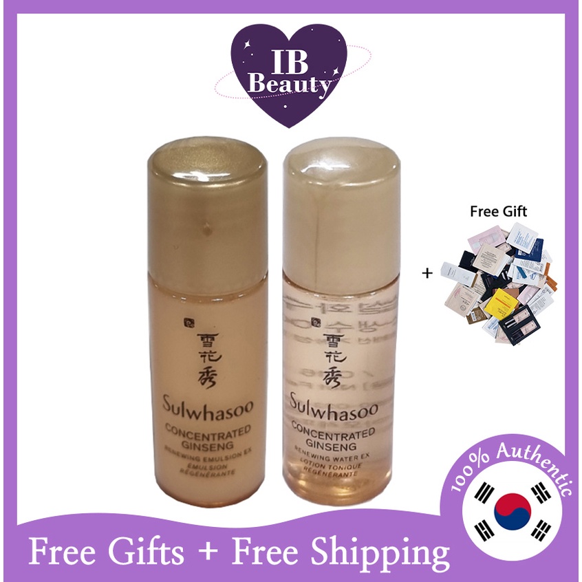 [Sulwhasoo] Nhân sâm cô đặc Renewing EX + Emulsion EX 5ml