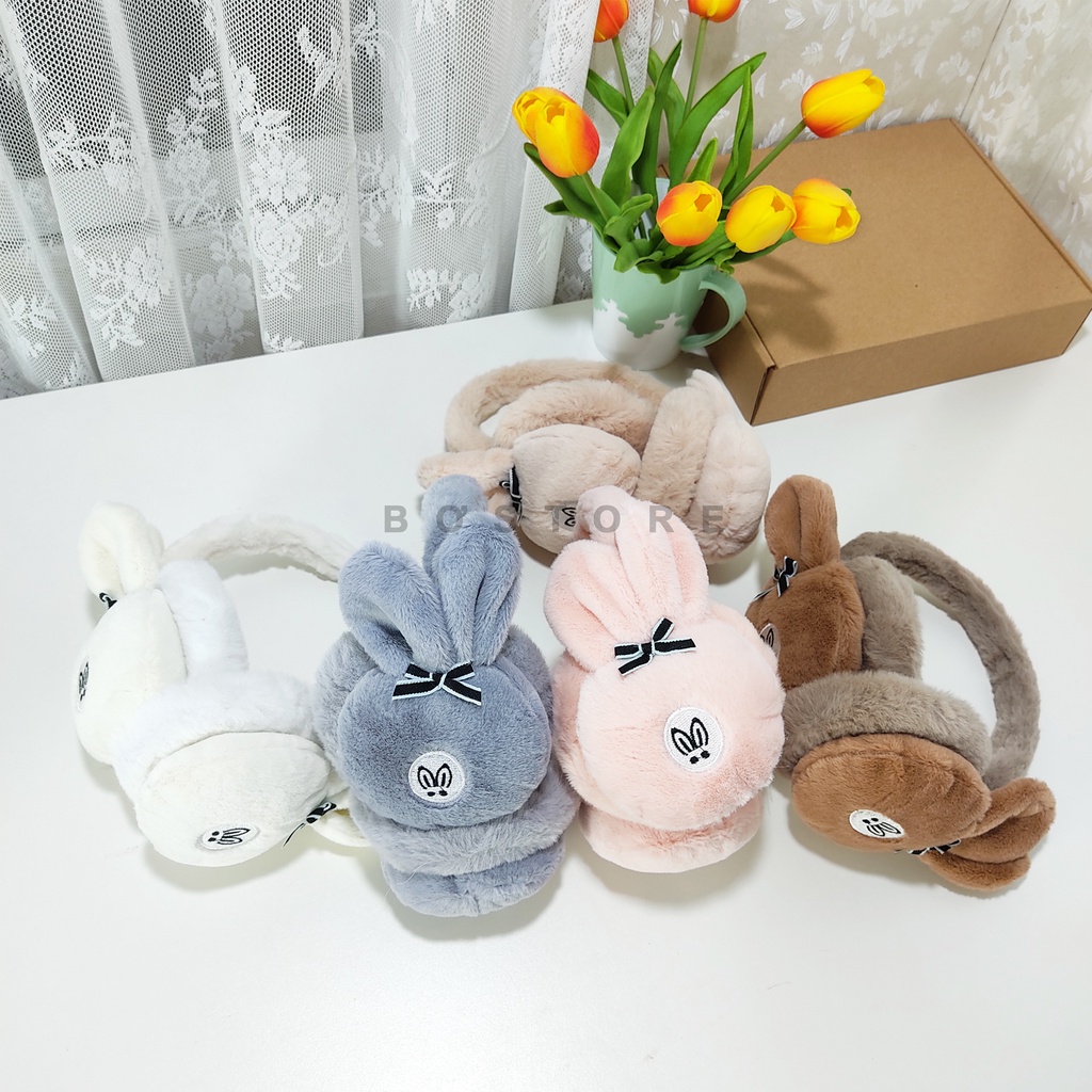 Bịt tai giữ ấm mùa đông hình thỏ đáng yêu , bịt tai mùa đông phong cách Hàn Quốc