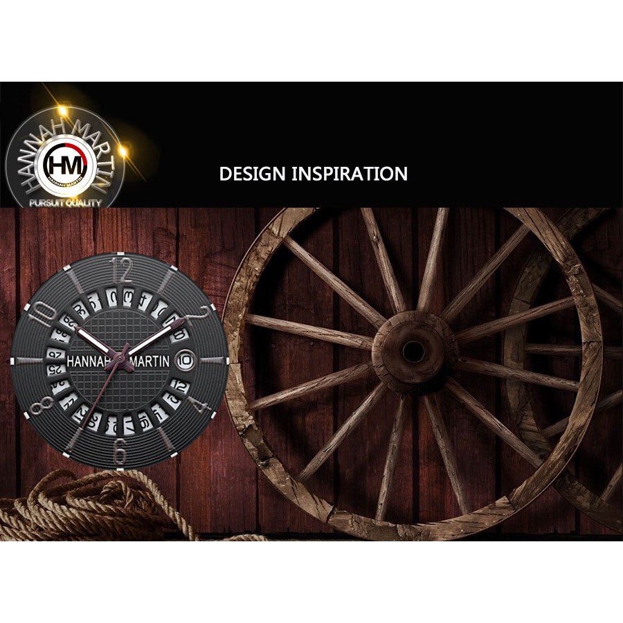 [CHÍNH HÃNG] Đồng hồ nam HANNAH MARTIN HM-1601 dây da cao cấp phong cách hoài cổ | BigBuy360 - bigbuy360.vn