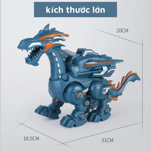 [HCM]phun khủng long robot đồ chơi lửa cỡ lớn cho bé,đi bộ với âm nhạc-Ánh Sáng Siêu Đẹp-MY-KL